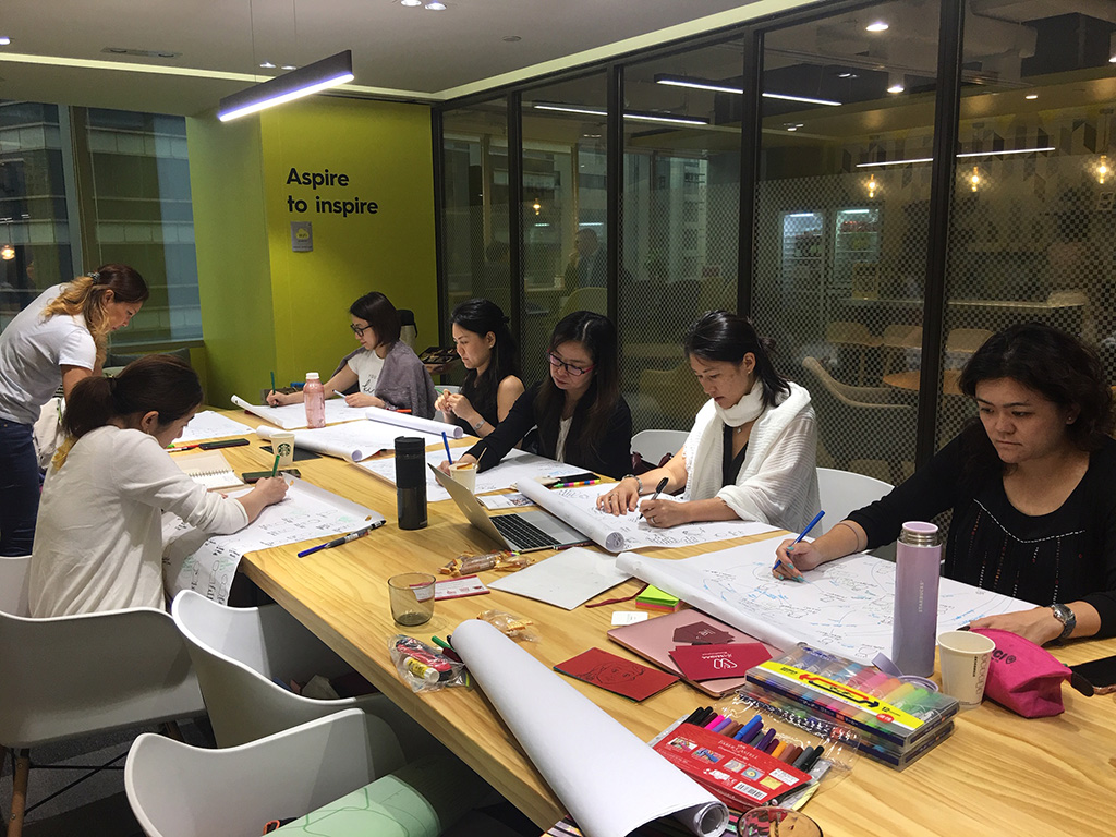 Workshop participants doing stakeholder maps